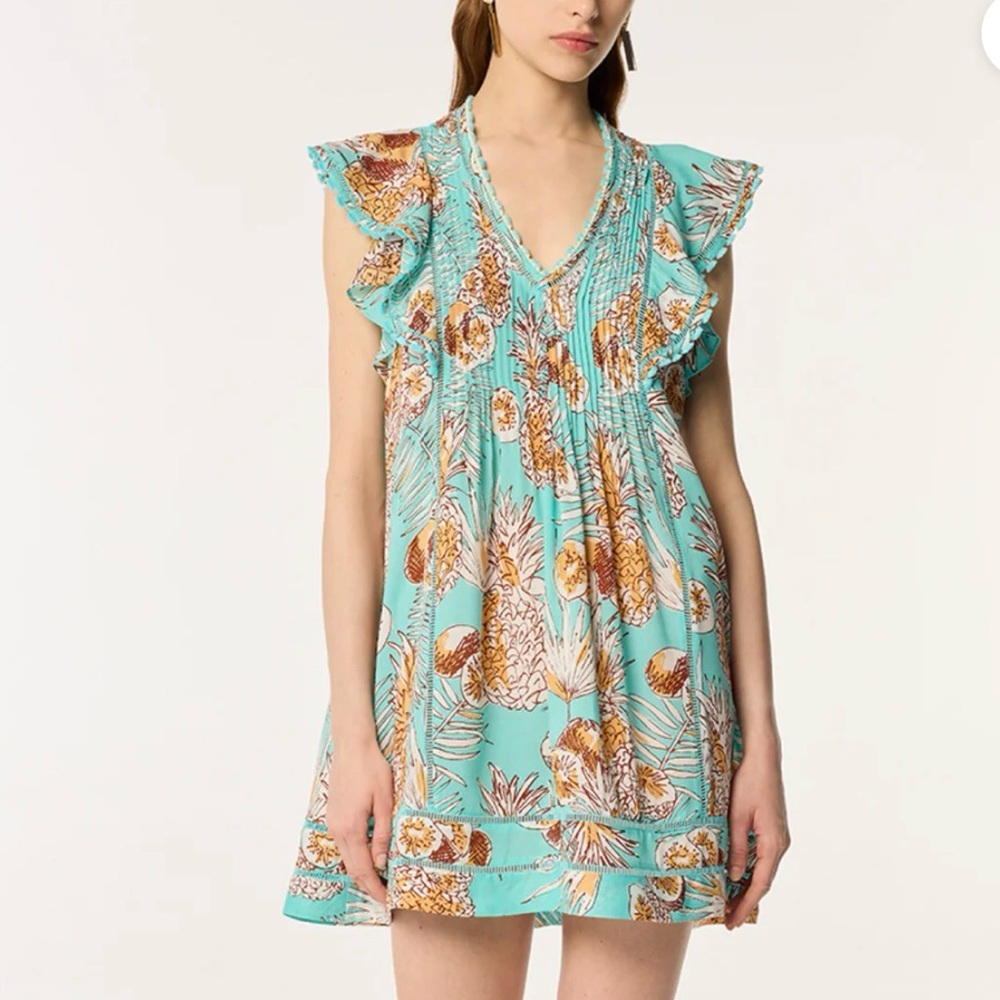 Poupette St. Barth Camelia Mini Dress Mint Karibia. NWOT